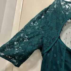 Robe Cocktail BCBG MAXAZRIA JULYA Teal Dentelle Dos Découpé - Taille 0, Occasion Très Bon état